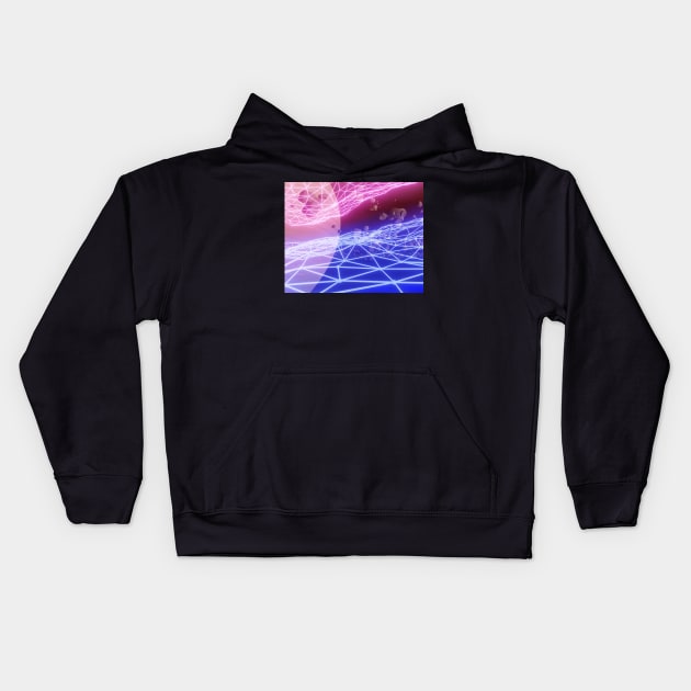 Planet Saturn Kids Hoodie by 3DVictory